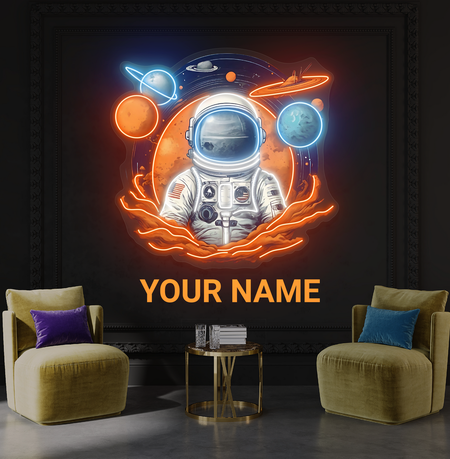 Enseigne néon LED Astronaute explorateur galactique
