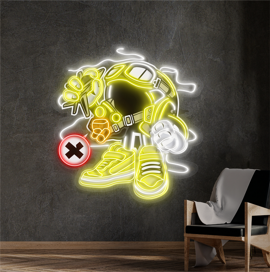 Enseigne Néon LED Artwork Robot de Combat