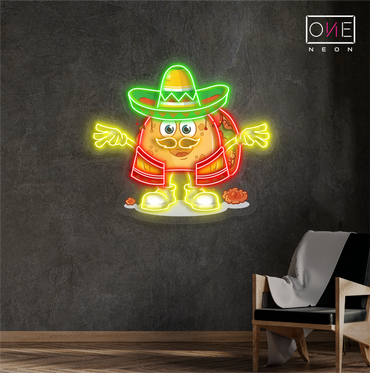 Enseigne néon LED murale Taco Fiesta