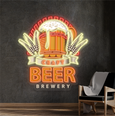 Enseigne lumineuse LED néon Art de brasserie de bière