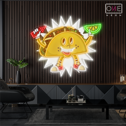 Enseigne néon LED "Taco Buddy"