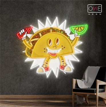 Enseigne néon LED "Taco Buddy"