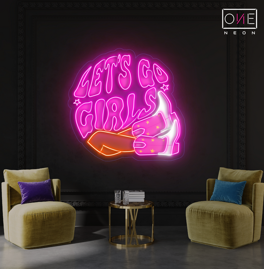Enseigne néon LED "Let's Go Girls"
