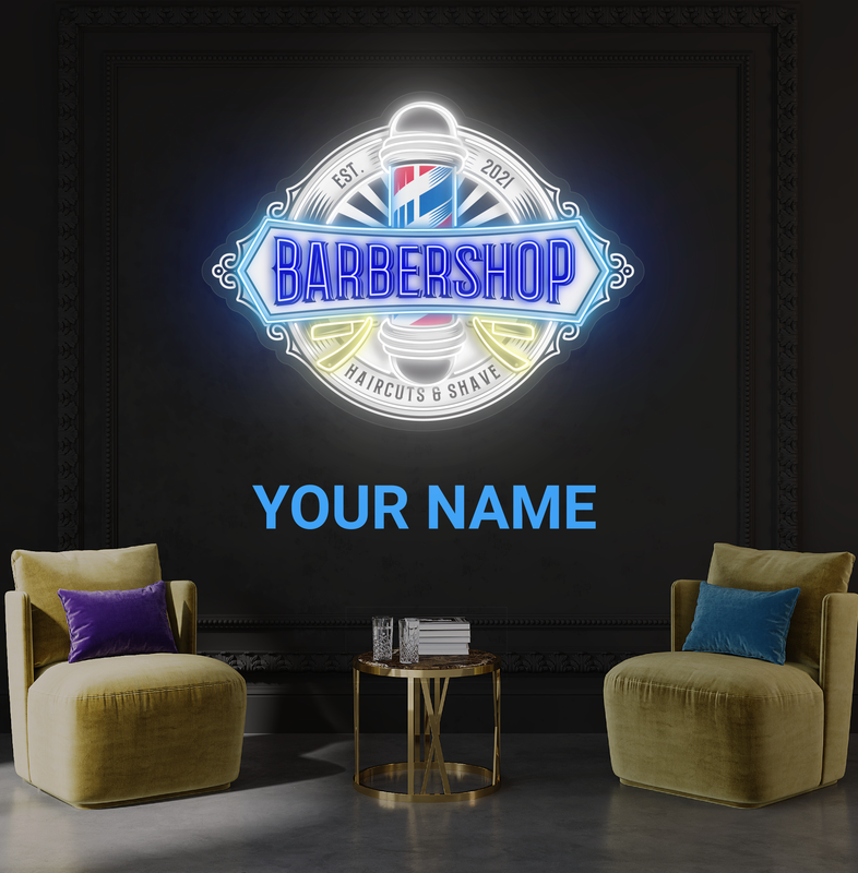 Enseigne Néon LED "Pole Barbershop Artwork"