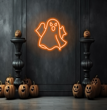 Enseigne néon LED FantÎme d'Halloween