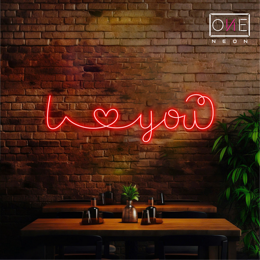 Enseigne néon LED I Love You