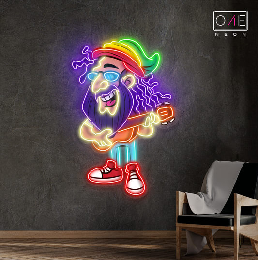 Enseigne Néon LED "Reggae Guitar Jam"