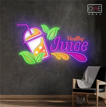 Enseigne néon LED Jus Santé Artwork