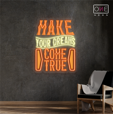 Réalisez vos rêves Enseigne Néon LED Artwork