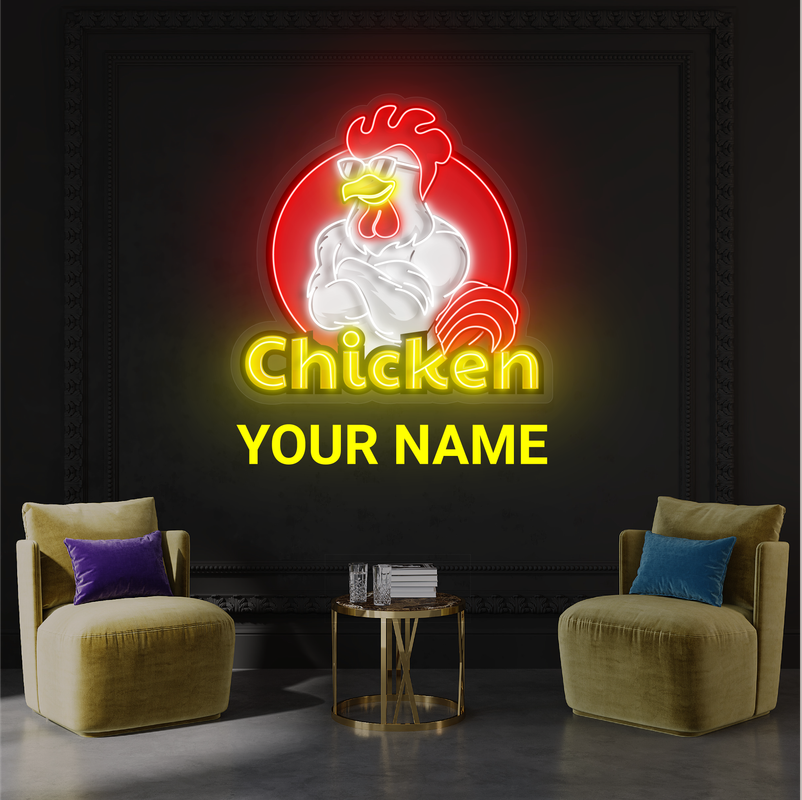 Enseigne néon LED poulet