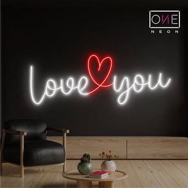 Enseigne Néon LED "Love You"