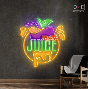 Enseigne néon LED Jus Santé Artwork