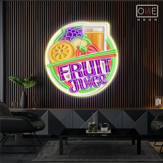 Enseigne néon LED Motif Jus de fruits