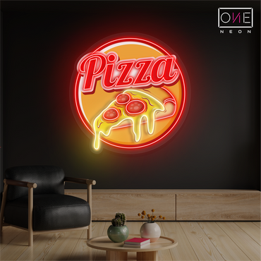 Enseigne néon LED Motif tranche de pizza
