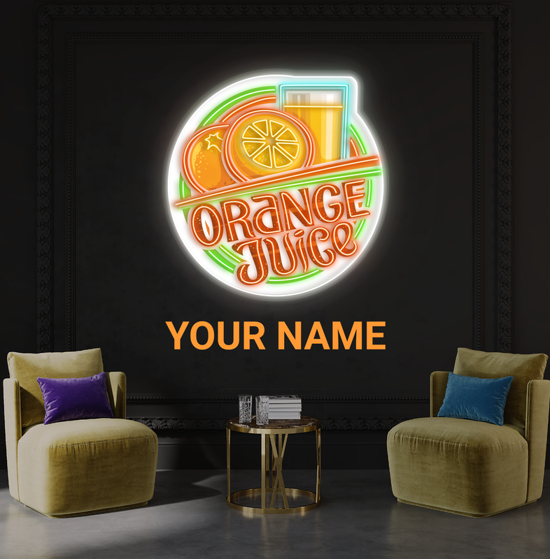 Enseigne néon LED Jus d'orange