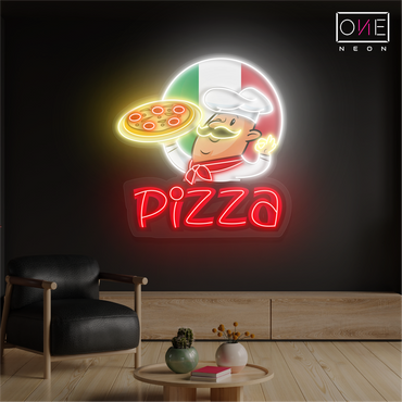 Enseigne lumineuse néon LED spéciale pizza du chef