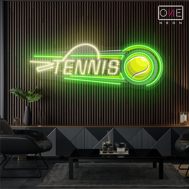 Enseigne néon LED murale Tennis Power
