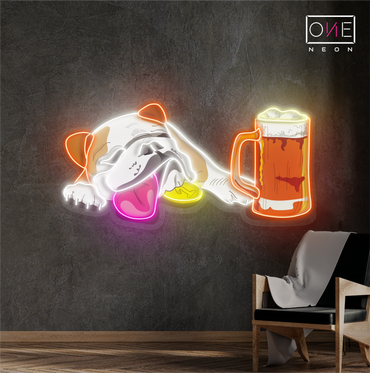 Enseigne néon LED Puppy Brew