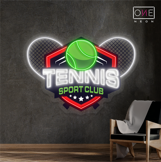 Enseigne lumineuse LED néon Club de tennis