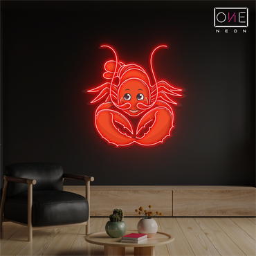 Enseigne Néon LED Homard Heureux
