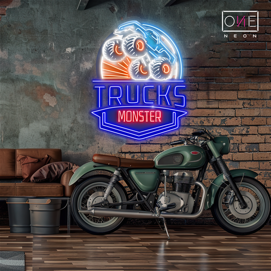 Camions Monstres Déco Enseigne Néon LED