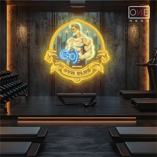 Enseigne néon LED décorative Power Gym Club
