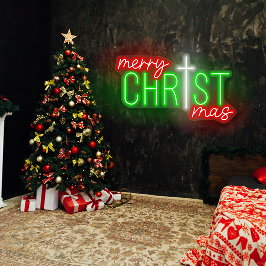 Enseigne néon LED Joyeux Noël