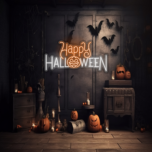 Enseigne néon LED Joyeux Halloween