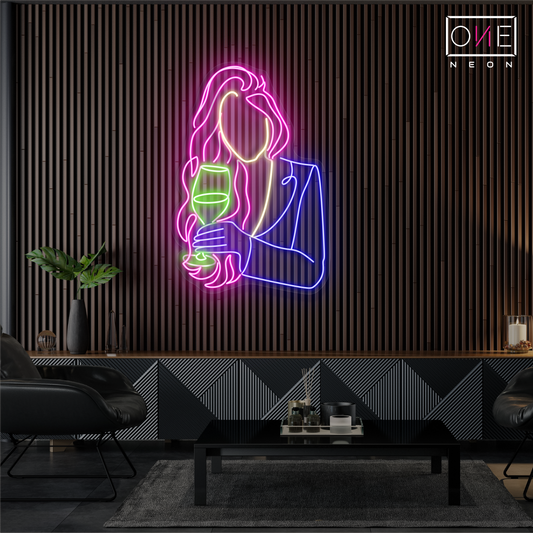 Enseigne Néon LED Œuvre d'Art Sip Élégant