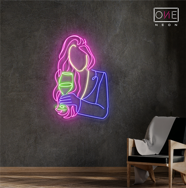 Enseigne Néon LED Œuvre d'Art Sip Élégant