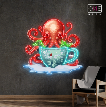 Enseigne néon LED Octo Coffee Artwork