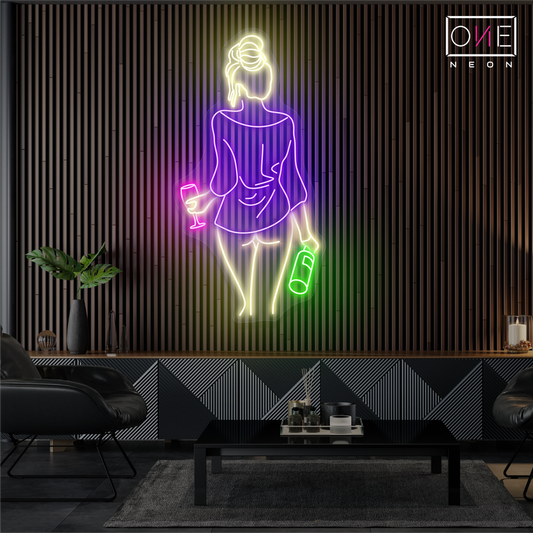 Enseigne néon LED artistique pour une soirée élégante