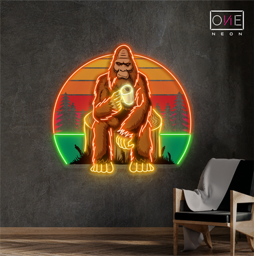 Enseigne néon LED Sasquatch Chill Artwork
