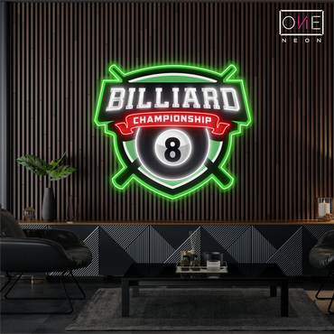 Enseigne lumineuse LED néon de billard 8 balles