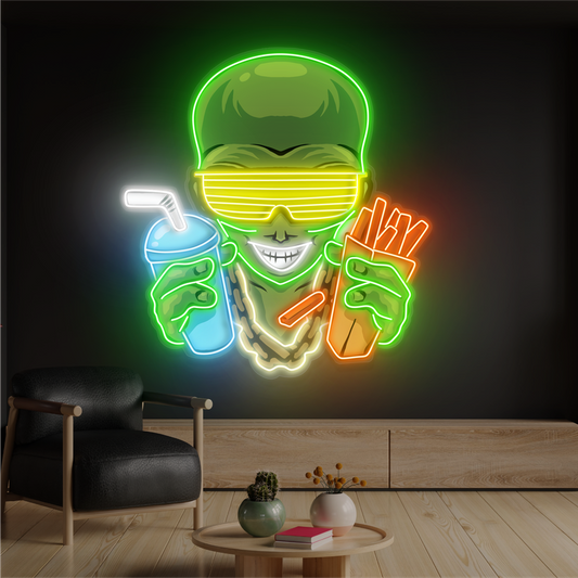 Enseigne néon LED "Alien Party Feast"