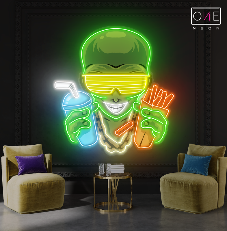 Enseigne néon LED "Alien Party Feast"