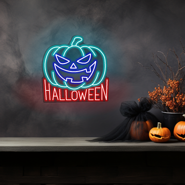 Citrouille d'Halloween Enseigne Néon LED