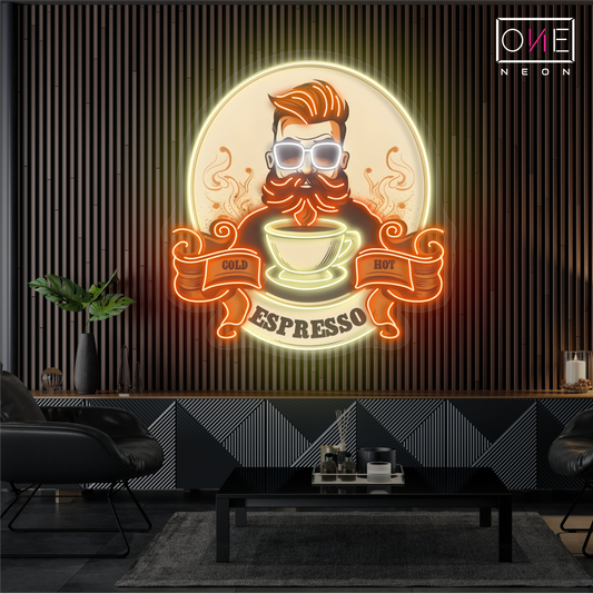 Enseigne néon LED décorative "Hipster Espresso"