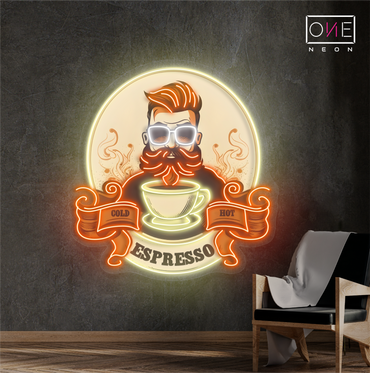 Enseigne néon LED décorative "Hipster Espresso"