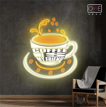 Enseigne néon LED "Coffee is My Friend"