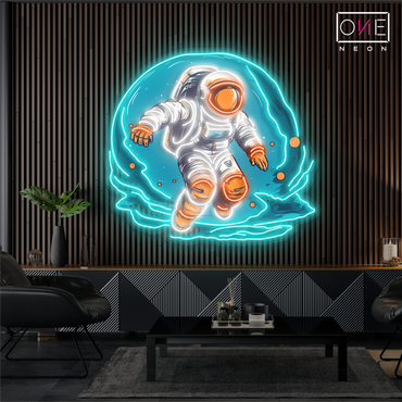 Enseigne néon LED Astronaute cosmique