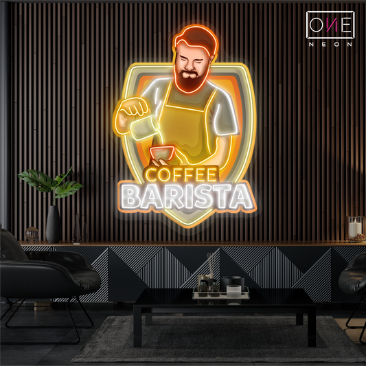 Enseigne LED néon Barista café