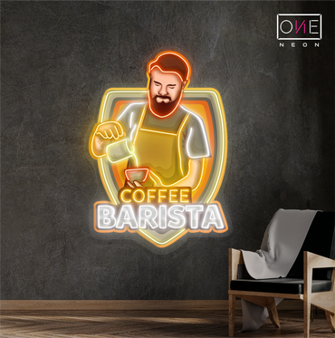 Enseigne LED néon Barista café
