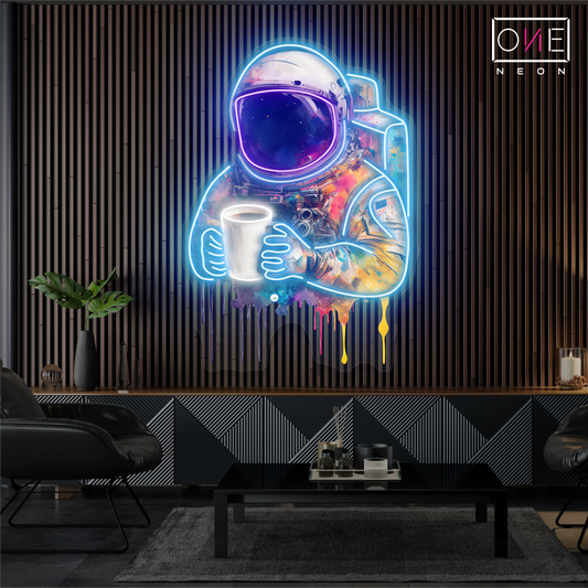 Enseigne néon LED murale Cosmic Coffee