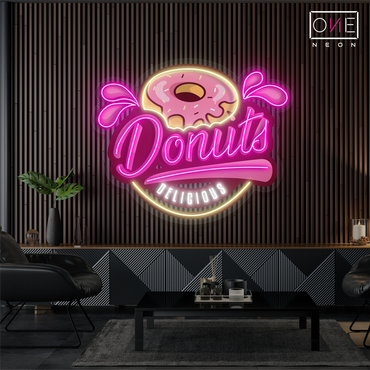 Enseigne Néon LED Donut Délicieux