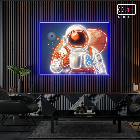 Enseigne lumineuse LED néon « Martian Coffee »