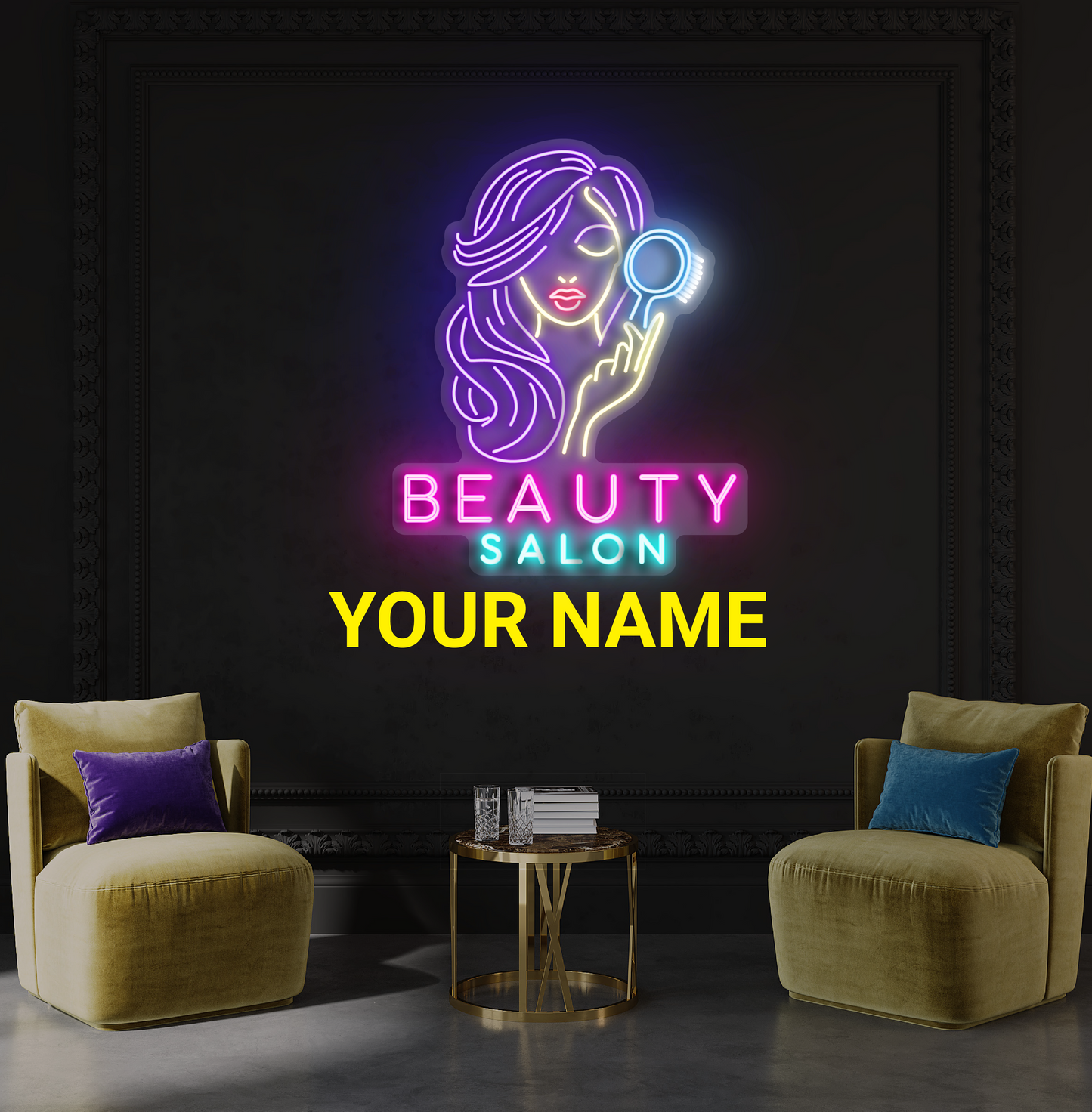 Enseigne néon LED pour salon de beauté