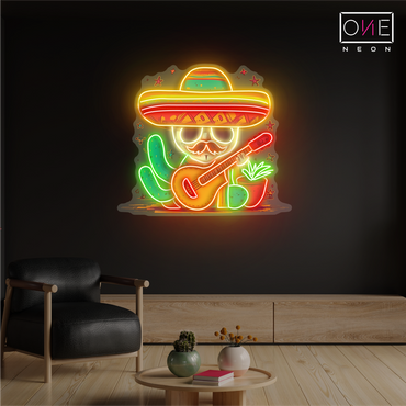 Enseigne néon LED décorative Fiesta Cactus