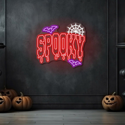 Enseigne néon LED Halloween effrayante