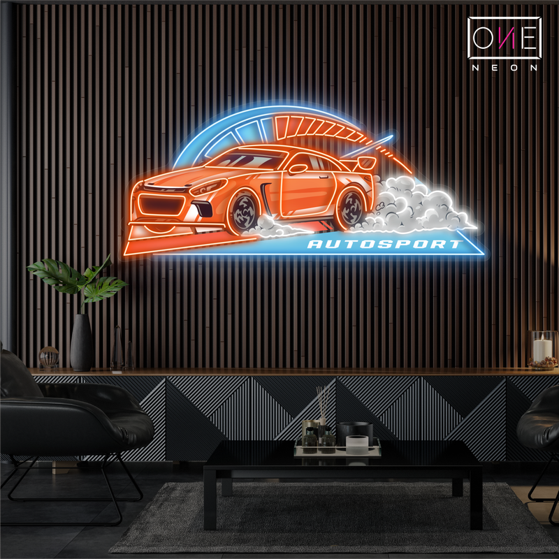 Enseigne néon LED murale « Speed Racer »